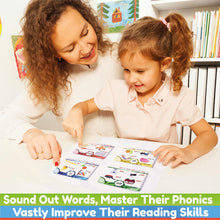 Load image into Gallery viewer, Phonics Flash Cards - Learn to Read in 20 Stages - Digraphs CVC Blends Long Vowel Sounds