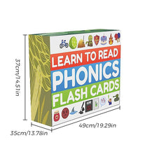 Load image into Gallery viewer, Phonics Flash Cards - Learn to Read in 20 Stages - Digraphs CVC Blends Long Vowel Sounds