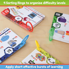 Load image into Gallery viewer, Phonics Flash Cards - Learn to Read in 20 Stages - Digraphs CVC Blends Long Vowel Sounds