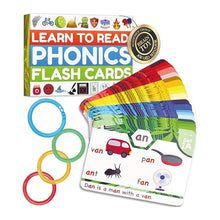 Load image into Gallery viewer, Phonics Flash Cards - Learn to Read in 20 Stages - Digraphs CVC Blends Long Vowel Sounds