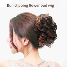 Load image into Gallery viewer, Bun Clipping Flower Bud Wig