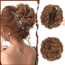 Load image into Gallery viewer, Bun Clipping Flower Bud Wig
