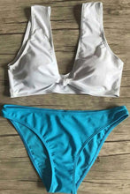 Load image into Gallery viewer, Sport Knotted V Neck Bikini Swimsuit - Two Piece Set.bi