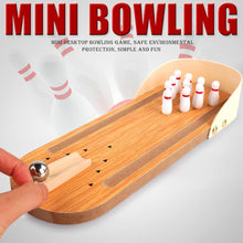 Load image into Gallery viewer, Indoor Wooden Mini Bowling Game Set