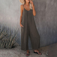 Load image into Gallery viewer, Loose Sleeveless Strap Stretchy Jumpsuit