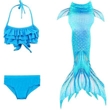 Load image into Gallery viewer, Girls Mermaid Tail Kids Swimsuit Bikini Set