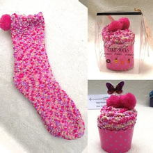 Load image into Gallery viewer, (🎅EARLY CHRISTMAS 50% OFF ) Winter Fuzzy &quot;Cupcakes&quot; Socks WIth Gift Box