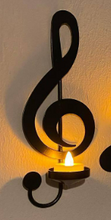 Load image into Gallery viewer, Black Music Note Wall Sconce