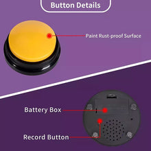 Load image into Gallery viewer, Recordable Talking Easy Carry Voice Recording Sound Button Pet Training