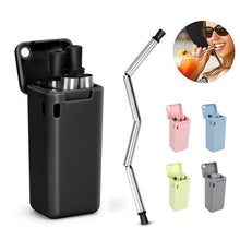 Load image into Gallery viewer, Collapsible Key Chain Straw—Reject plastic, care for the environment