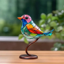 Load image into Gallery viewer, Birds on Branches Stained Glass Ornaments