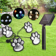 Load image into Gallery viewer, Solar-Powered Paw Print Lights Garden Lantern