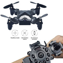 Load image into Gallery viewer, Mini Drone Aircraft Foldable Aerial WiFi Watch Remote Control