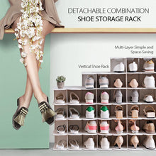 Load image into Gallery viewer, Vertical Shoe Rack Layer 6 Plastic Detachable Combination Shoe Storage Rack
