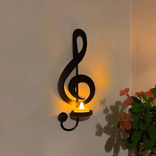 Load image into Gallery viewer, Black Music Note Wall Sconce