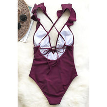 Load image into Gallery viewer, Heart Falbala One-Piece Swimsuit