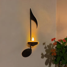 Load image into Gallery viewer, Black Music Note Wall Sconce