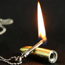 Load image into Gallery viewer, Pendant Lighter Bullet Shaped Necklace