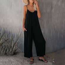 Load image into Gallery viewer, Loose Sleeveless Strap Stretchy Jumpsuit