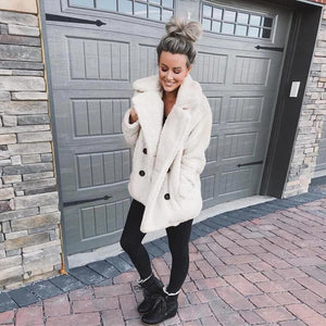 Warm Plush Coat Lapel Jacket