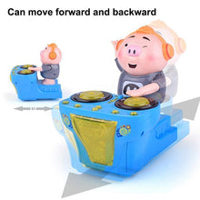 Load image into Gallery viewer, DJ swinging discs pig music electric dancing pigs