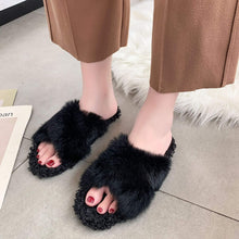 Load image into Gallery viewer, cute fluffy plush slippers