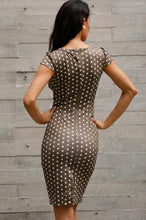 Load image into Gallery viewer, Best Zipper Short Sleeve Knee-Length Sheath Dress