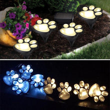 Load image into Gallery viewer, Solar-Powered Paw Print Lights Garden Lantern