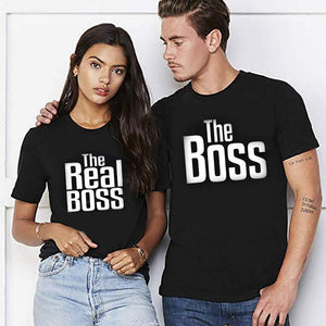 Matching Couple Shirts-The BOSS&The Real BOSS Shirts