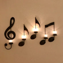 Load image into Gallery viewer, Black Music Note Wall Sconce