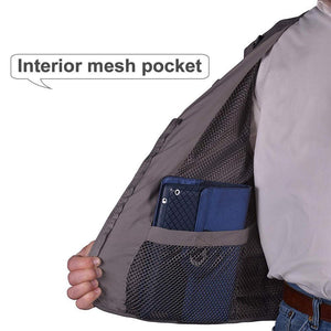 Outdoor Lightweight Mesh Fabric Vest with 16 Pockets