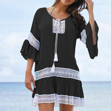 Load image into Gallery viewer, Lace Panel Tunic Dress