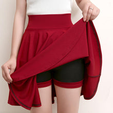 Load image into Gallery viewer, A-line Elastic Waist Pleated Shorts Skirts