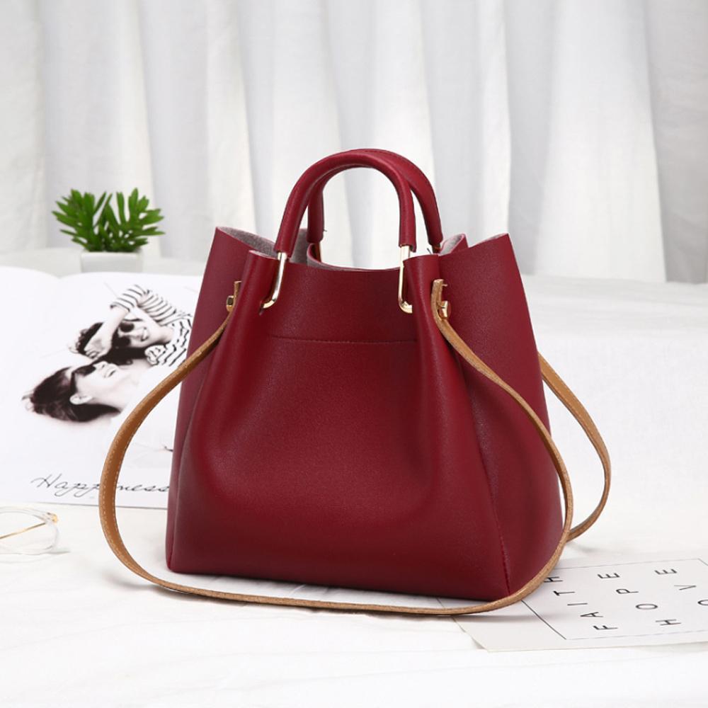 Ladies Messenger Handbag - Solid Color