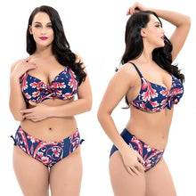 Load image into Gallery viewer, High Waist Printed Bikini Set (Large Size)