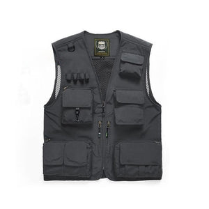 Outdoor Lightweight Mesh Fabric Vest with 16 Pockets