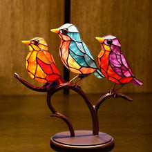 Load image into Gallery viewer, Birds on Branches Stained Glass Ornaments