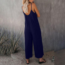 Load image into Gallery viewer, Loose Sleeveless Strap Stretchy Jumpsuit