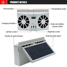 Load image into Gallery viewer, Solar Car Exhaust Heat Exhaust Fan