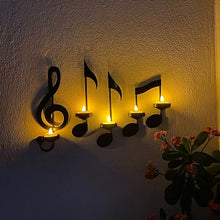 Load image into Gallery viewer, Black Music Note Wall Sconce