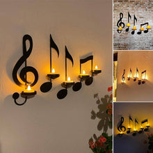 Load image into Gallery viewer, Black Music Note Wall Sconce